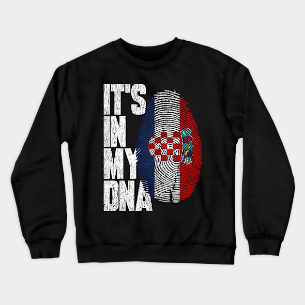 It's In My DNA Croatian Shirt Proud Hispanic Gift Croatia Flag Crewneck Sweatshirt by heart teeshirt